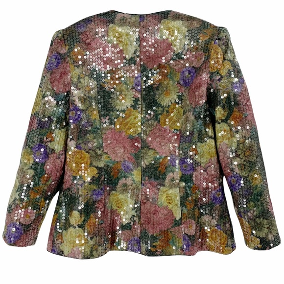 Vintage Sequins Floral Blazer - Picture 5 of 15